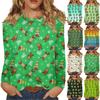 Dámske košele s dlhým rukávom Roztomilá potlač Tričká s grafikou Blúzky Ležérna veľkosť Základné topy Pulóver