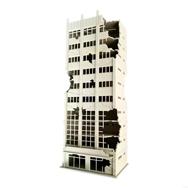 Precisions 1/100 Scale Demolished Building Plastic War Destruction Model Perfect for Dioramas and Decorative Use