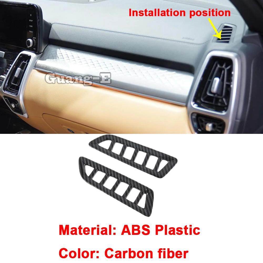 For Kia Sorento MQ4     ABS Gear Shift Panel Front Air Armrest Outlet Trim Frame Light Button Vent Stick