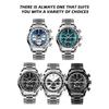 BINBOND Top Brand Luxury Man Watches Waterproof Luminous Date Chronograph Men's Quartz Watch Stainless Steel Sports Watch