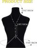 European and American Crystal Rhinestone Body Chain Plated with High Quality Pure Silver for Women