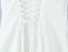 2025 Autumn/Winter Women's Retro Square Neck Dress with Hollow Back and Tie-up Detail