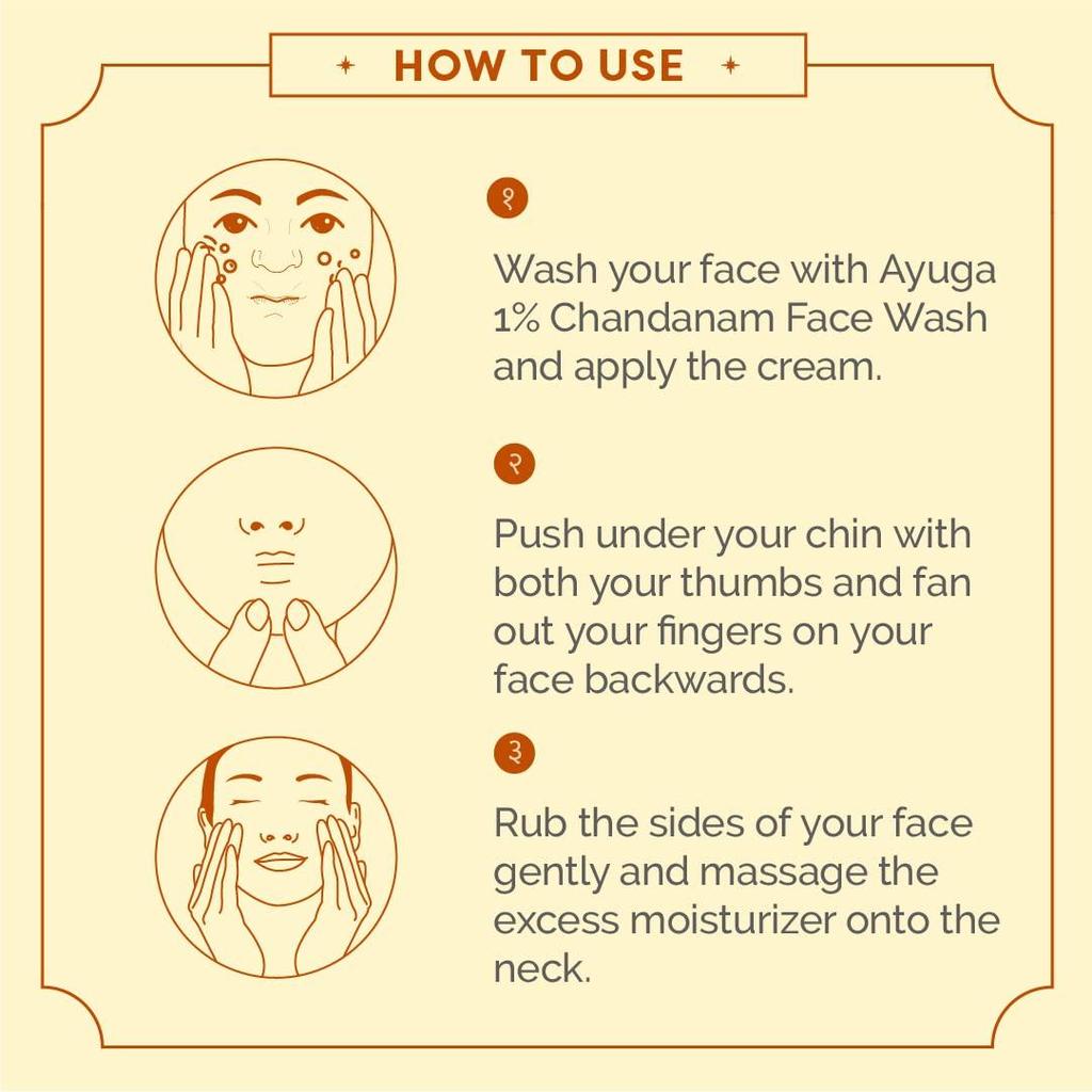 Ayuga 5% Chandanam Light Face Moisturizer | Hydrates & Moisturizes Skin | For Skin Brightening | For All Skin Types | 50g