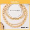 Bohemian Multilayer Wooden Bead Necklace For Women Summer Fashion Accessory