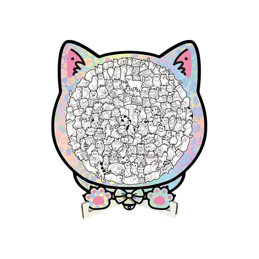 Brain Burning Cat Puzzle Irregular Puzzle Toy Unique Irregular Puzzle  Birthday Xmas Gifts