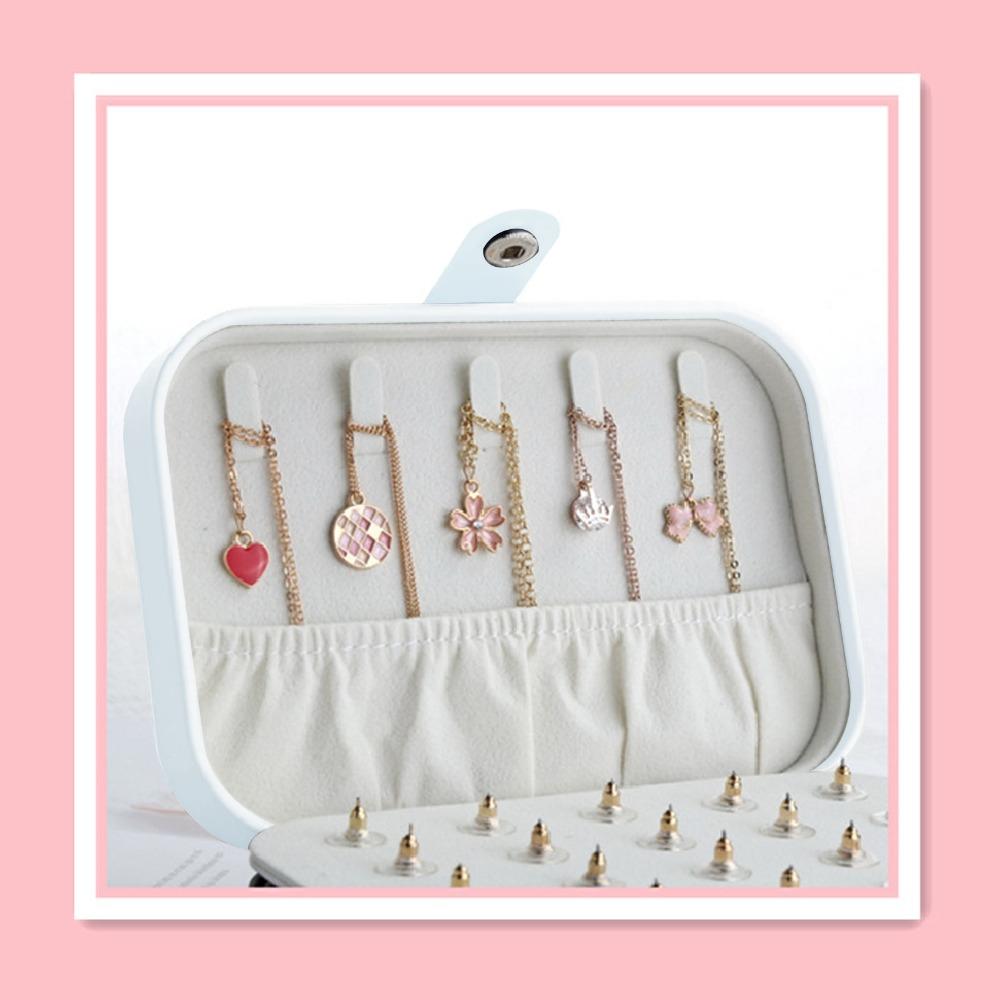 Urlaub Geschenk Große Kapazität Reise Schmucketui Leder Langlebig Reise Schmuckbox Einfach Tragbar Schmuck Organizer Reise