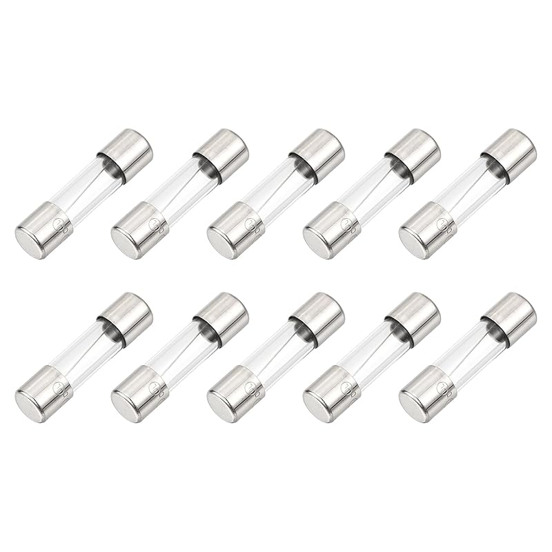 MECCANIXITY 10 Pcs Fast Blow Glass Fuse 5A 125V 5x20mm Glass Tube Fuses Fast-Acting Fuses for PCB Board Electronic Devices Home Appliances Light