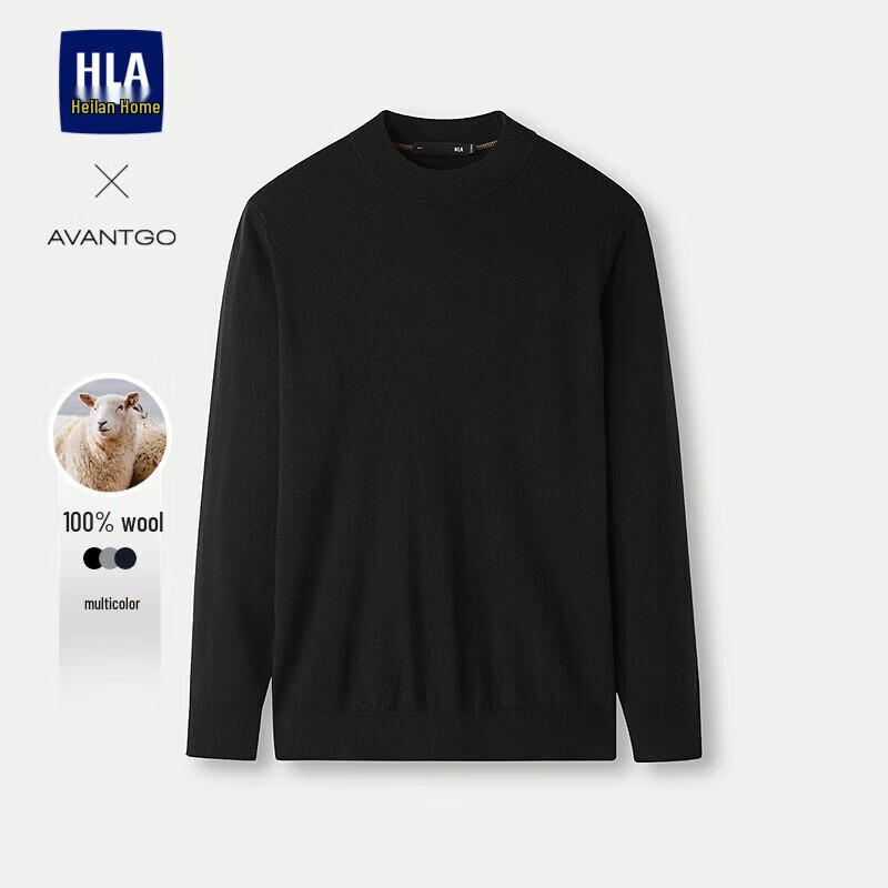 

HLA Men s Classic Pure Wool Round-Neck Sweater XL