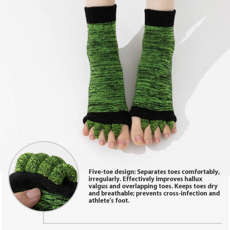 

Красочные носки для йоги с пальцами для женщин, носки с открытыми пальцами для коррекции вальгусной деформации большого пальца стопы average size белый
