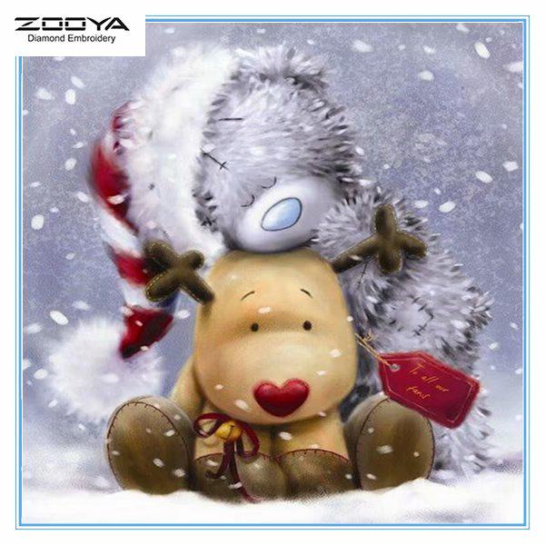 

ЗООЯ DIY 3D круглая алмазная картина животное олень вышивка крестиком домашний декор