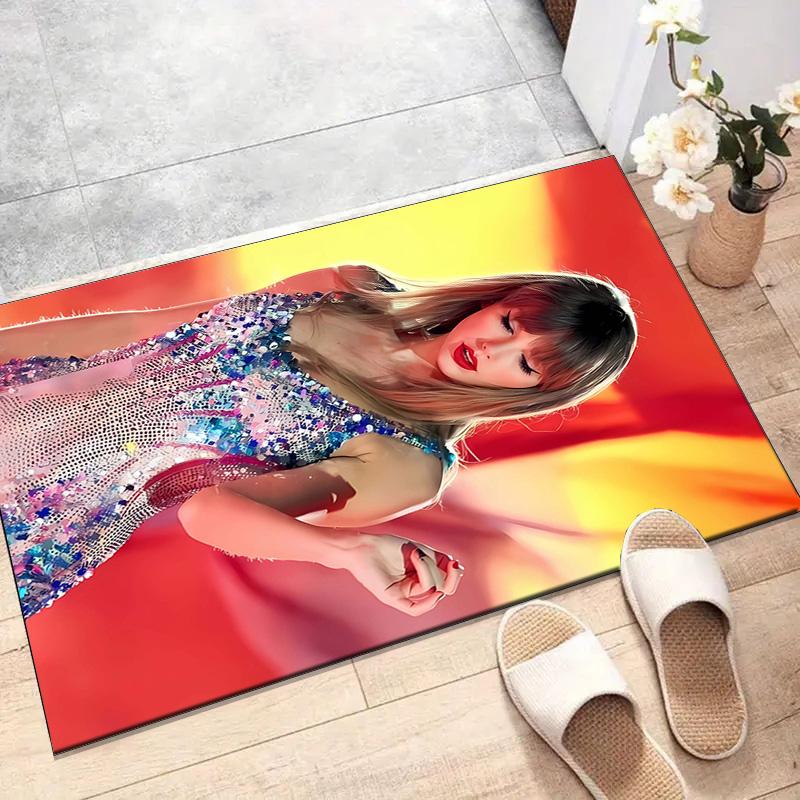 1pc Taylor Swift1 Design Printed Area Rug Carpet for Bedroom Living Room Home Decor Rugs Mat Non Slip Mat Rug for Bedside