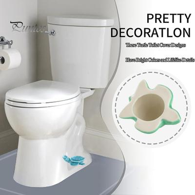 Toilettenbolzenkappen in Schildkrötenform, Keramik, Meeresschildkröte, universelle Schraubenabdeckkappen für Badezimmer- und Toilettendekor, 2 Stück