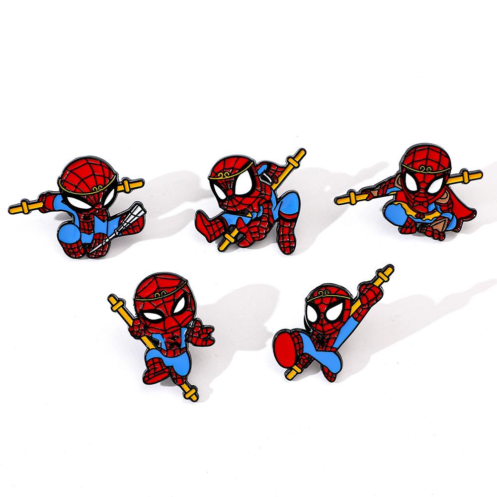 Cartoon adorable Square Trousers Enamel Lapel Pins Cartoon Character Collectible Badges Adorable Children's Present Jewelry designed for Backpacks