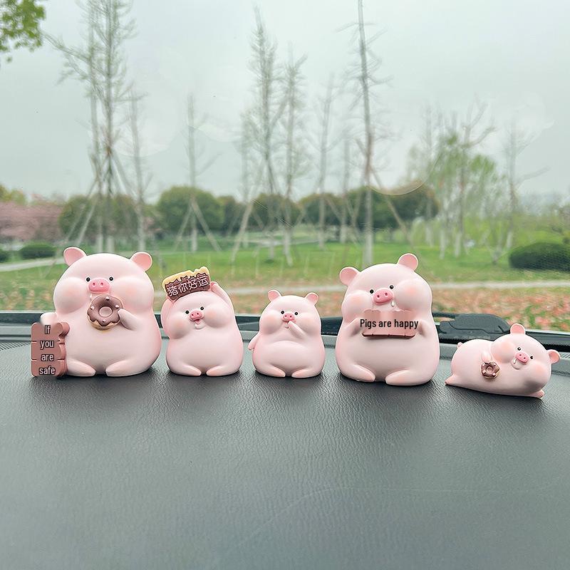 Cute Pig Nannan Car Interior Ornament - Creative Decompression Decor for Women