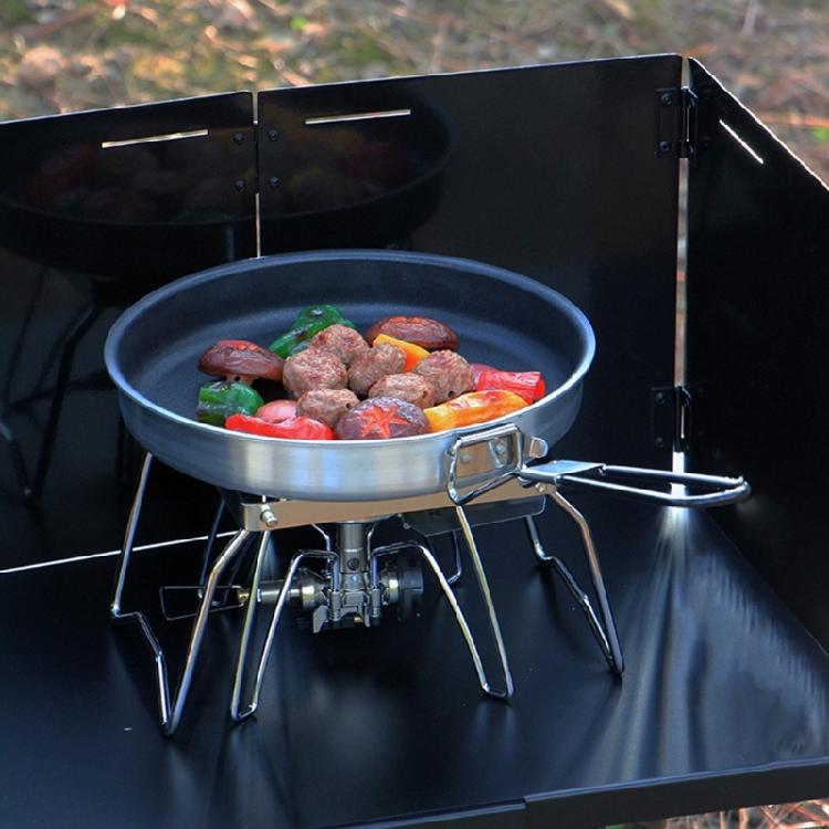 Nonstick Frying Pans with Storage Bag Light Weight Grill Pans Outdoor Cookware Quick Heating Skillets Cooking Tool