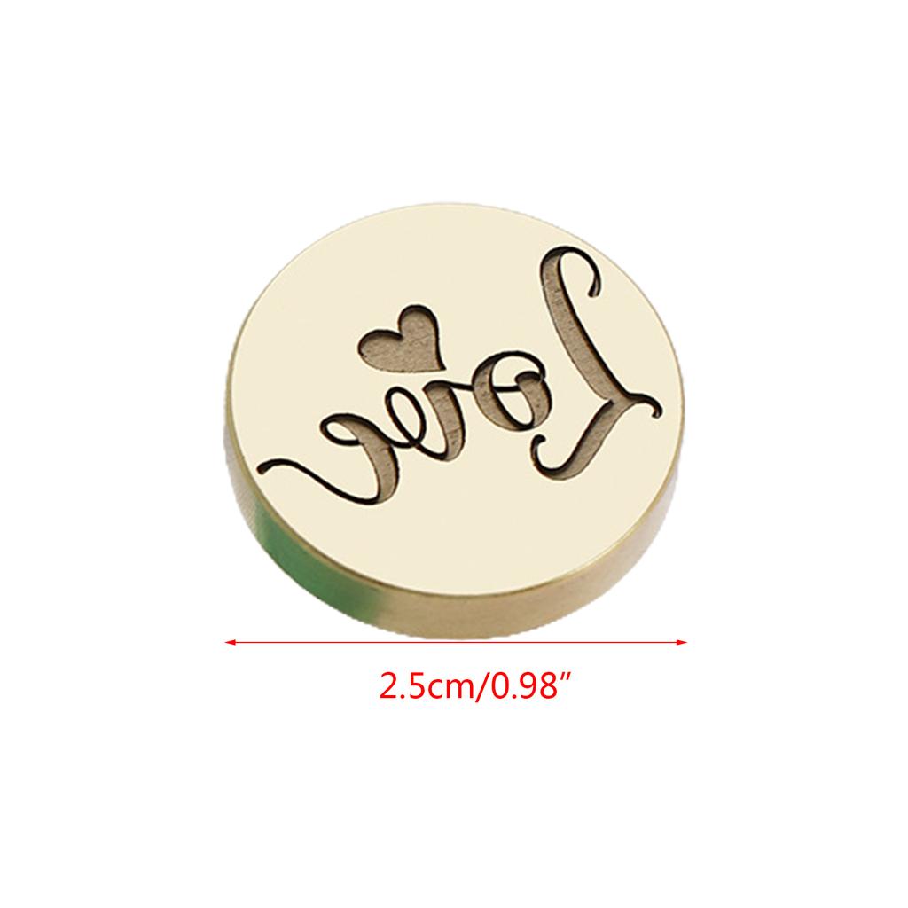 Emboss Sealing Wax Stamp Head Brass Sealing Stamp Wax Seal Stamp Head Replacement for Envelope Sealing, Greeting Cards
