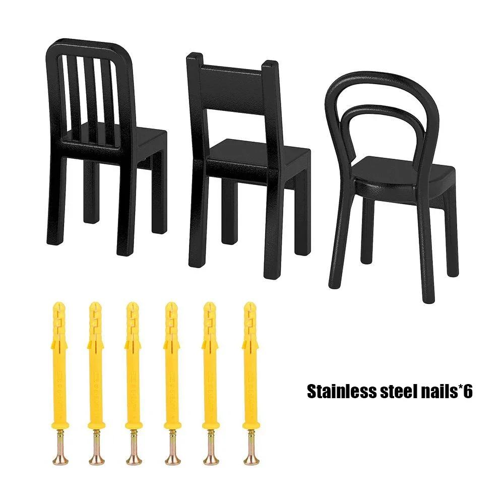 

3 шт. крючки для хранения в форме стула, держатель для ключей, настенные декоративные крючки, винтажный домашний декор, подарок