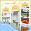 Pretend Play Kitchen, Kids Kitchen Playset, with Toy Phone, Chalkboard, Microwave, Cooking Stove, Sink, White