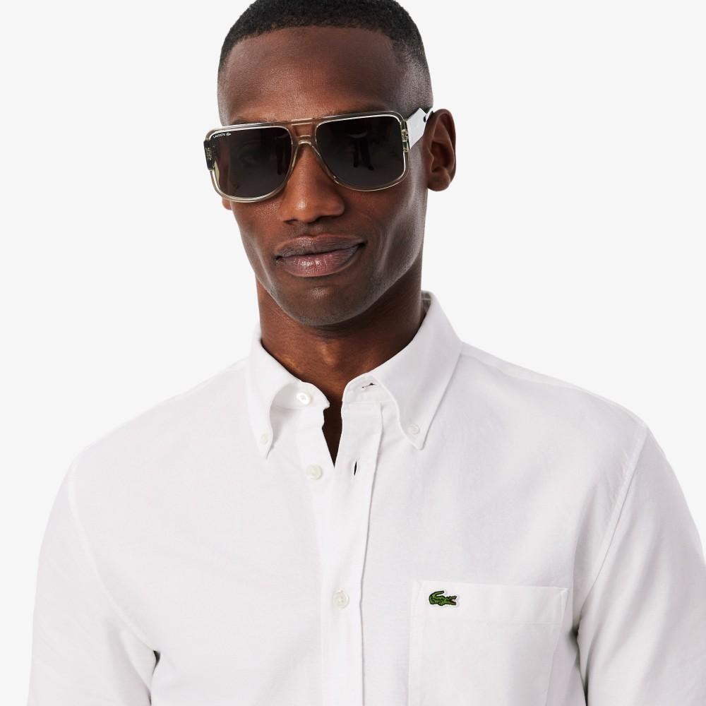 Lacoste Men's Short Sleeve Oxford Shirt CH1917-56G001