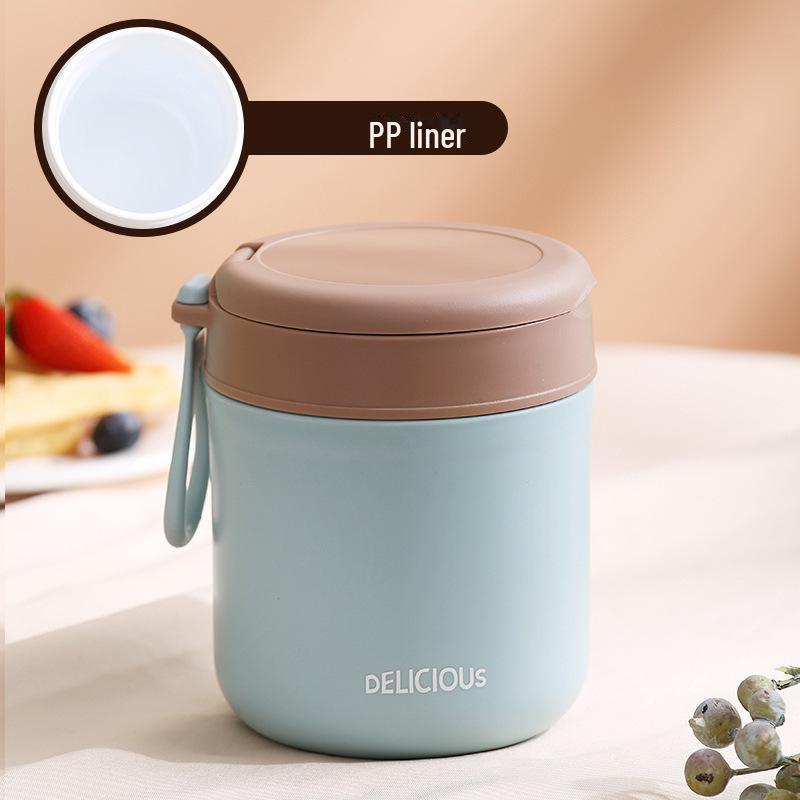 Japanese 304 Stainless Steel Portable Soup and Milk Cup with Handle, Ideal for Students and Adults.