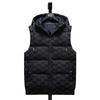 Korean Style Reflective Letter Cotton Vest: Warm, Hooded, Slim Fit Sleeveless Jacket for Men