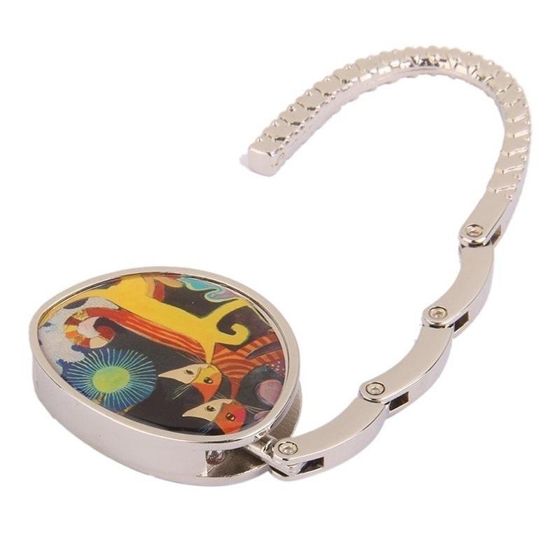 Par Katt Sammenleggbar Veske Bag Håndveske Oppheng Bord Krok Holder Hot Gift