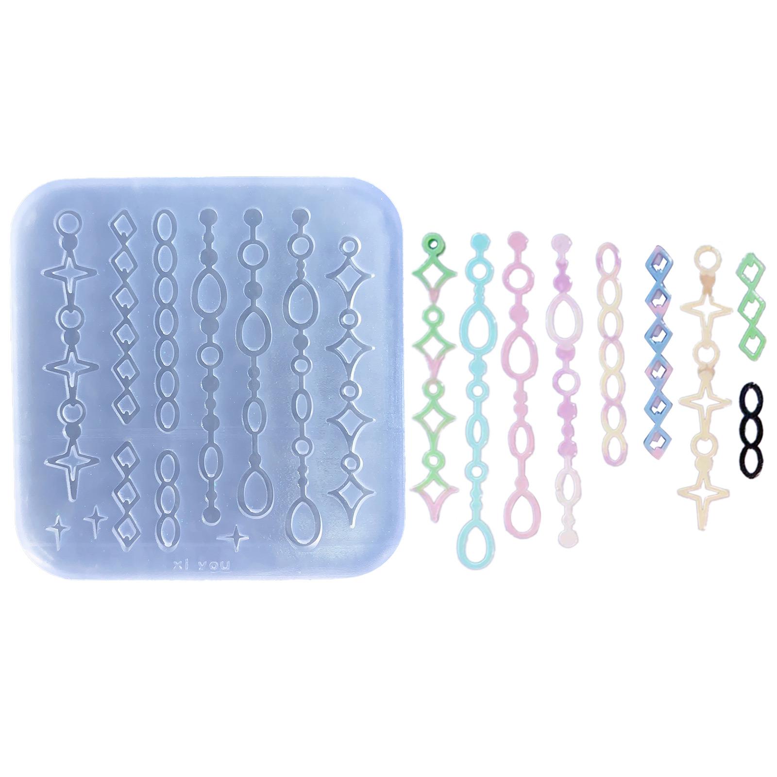 

Форма для заливки смоляного шейкера, силиконовая форма для цепей, наполнитель для эпоксидной смолы, зыбучие пески, форма для заливки ювелирных изделий 2