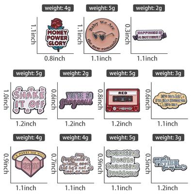 Sängerin Songtext Emaille Anstecker Individuell Rotes Band Rose Fetisch Für Meine Liebe Anstecknadeln Reversabzeichen Papierring Schmuck Geschenk für Fans