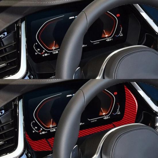 Red Carbon Fiber Car Interior Dashboard Cover Trim For BMW Z4 G29 -