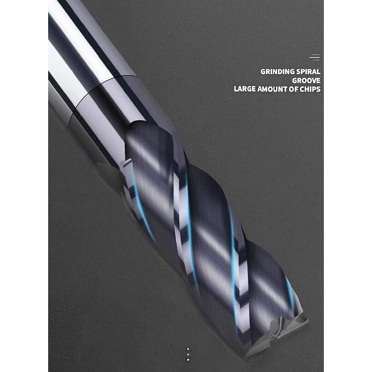 CNC End Mill Set, Carbide Tungsten Steel 4 Fultes Milling Cutter, Router Bits Rotary Bits Tool Straight Shank 2-12mm 8pcs