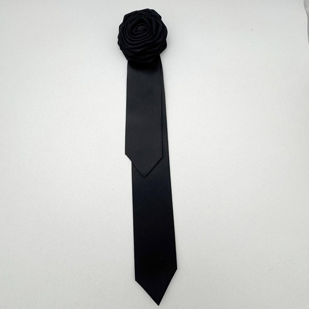 Solid Color Collar Flower British Style Gentleman's Bow Tie Fashion Rose Flower Bowtie Women