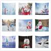 Christmas Snowman Tapestry - Festive Living Room Wall Hanging, Polyester Fabric Décor