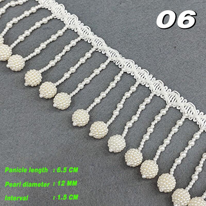 

90Cm Handmade Beaded Ribbon Tassel Diy Crystal Pearl Beaded Pendant Material Trim Diy Cheongsam Skirt Accessories