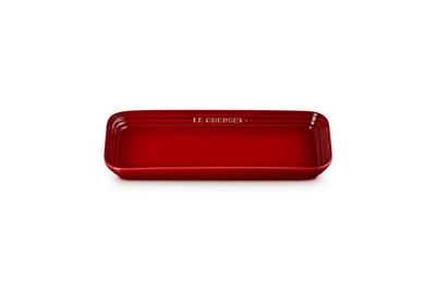 Le Creuset Legere Rectangular Plate 25cm Cherry Red