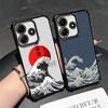 Japanese Wave Kanagawa Surfing Plating Phone Case For Xiaomi Redmi Note 14 15 Pro Plus 13 12 11 11S 11T 10 9S 9 5G Anti-Fall Air