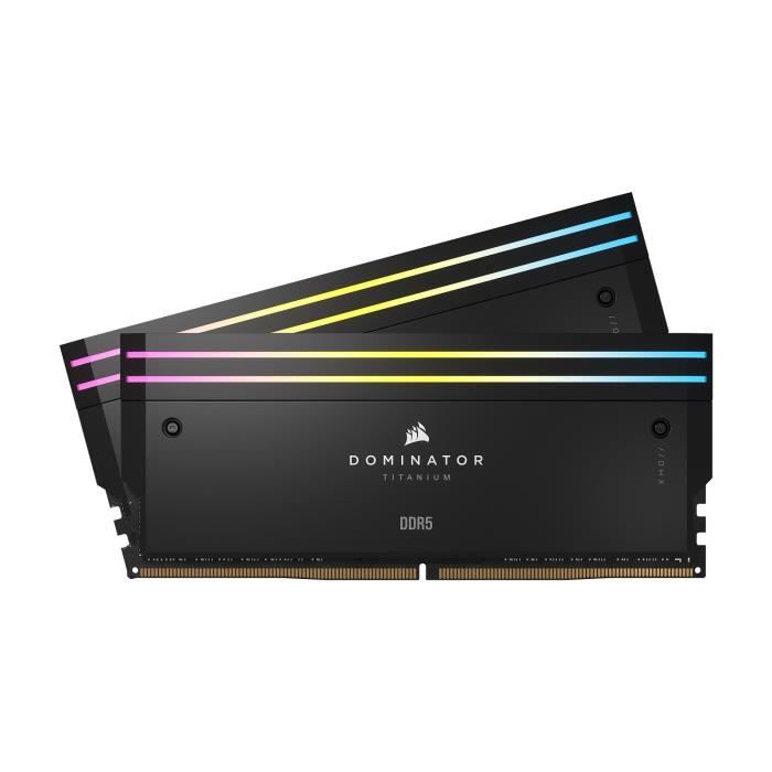 Paměť RAM - CORSAIR - Dominator Titanium RGB DDR5 - 64GB 2x32GB DIMM - 6600MT/s - Intel XMP 3.0 - 1.40V - Černá