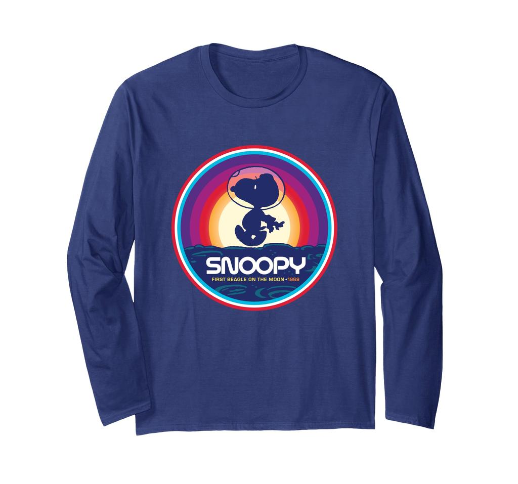 Peanuts Snoopy 1969 First Beagle Moon and Sunset Long Sleeve T-Shirt