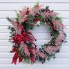 5Pcs Christmas Artificial Sparkling Pine leaves Branches Decoration Xmas Tree Pendant Ornament New Year DIY Home Room Decor