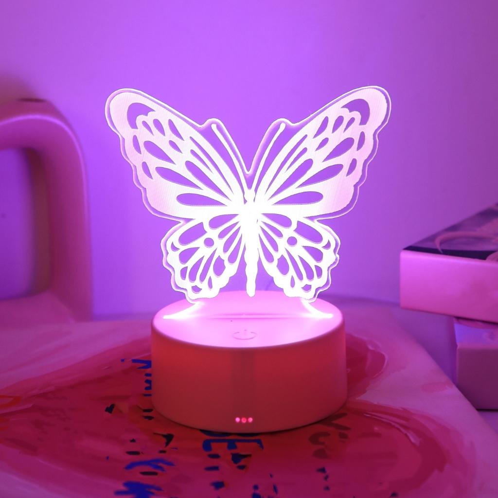 3D Butterfly Creative Night Light USB Home Decoration Table Decoration Living Room Bedroom Decoration Light Birthday Gift
