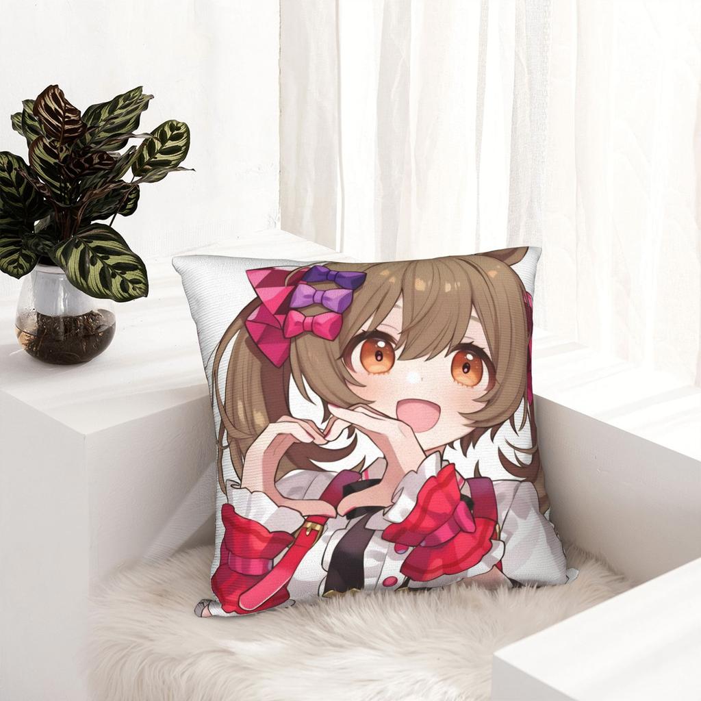 Dekorativt Kuddfodral Umamusume Pretty Derby Anime Merchandise Hem Kuddfodral Överdrag Fyrkantig Stil Flera Storlekar