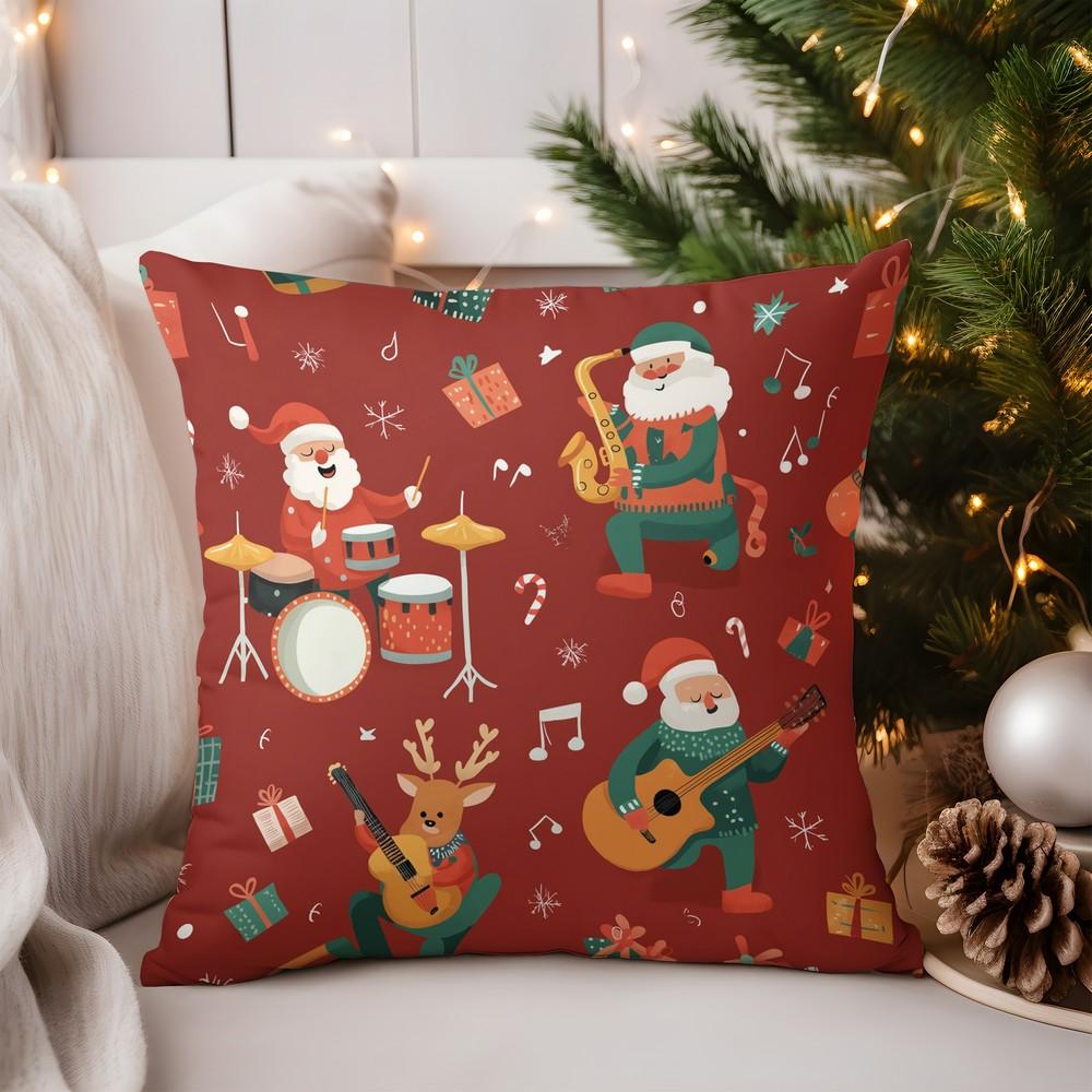 Home Decor Stylish Deer Head Art Printed Pillow Cover Pattern Cushion Cover Suitable for Sofa Bedroom Car Pillow Cover