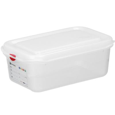 Food Container GN 1/4 with Lid and Label 1.8 L 265x162x65 Mm
