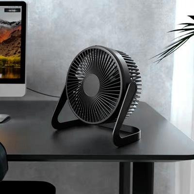 Ventilador de mesa alimentado por usb, giratório de 360 ​​graus, ajustável, pequeno, 5 lâminas, resfriamento rápido, baixo ruído, grande fluxo de ar, mini ventilador, suprimentos para casa