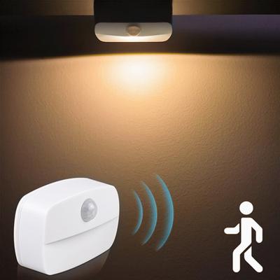 LED Night Lights Wireless PIR Motion Auto Sensor Infrared Hallway Closet Stair Room Lamps