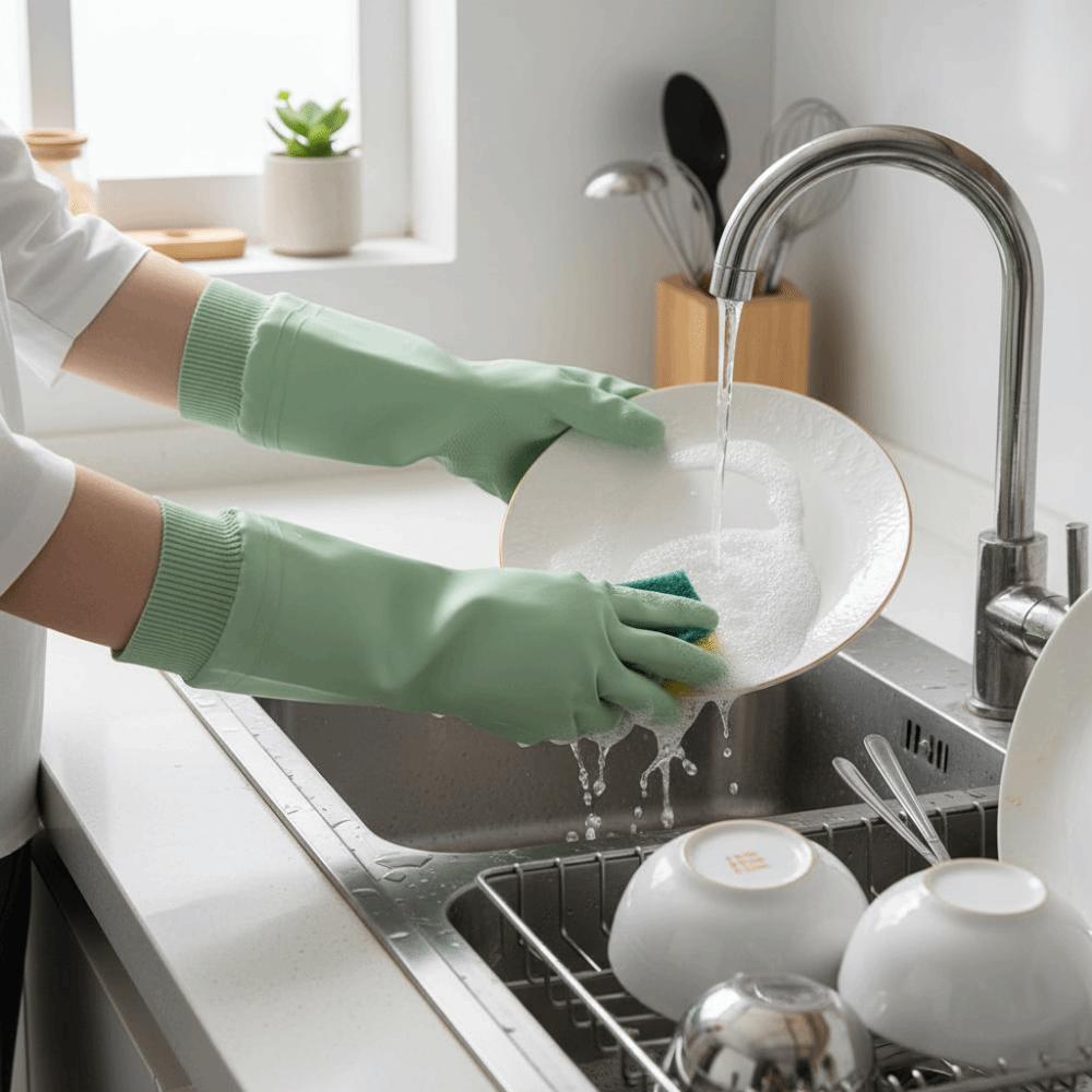 Tear-resistant Dishwashing Gloves Waterproof Housekeeping Gloves Cleaning Gloves  Kitchen Use