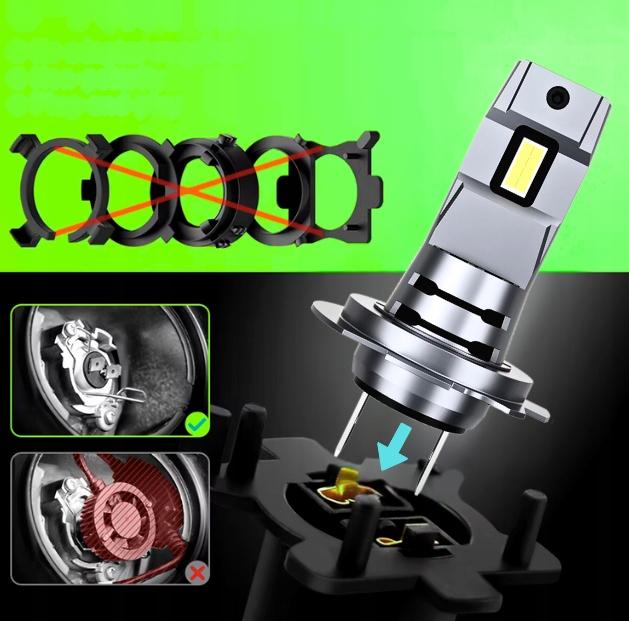 Żarówka H7 Led Do Motocykla Canbus Homologacja Białe 1 Do 1 H7 White Mocne