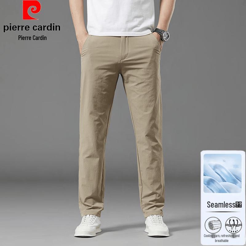 Pierre Cardin Men's Ice Silk Straight-Leg Casual Pants