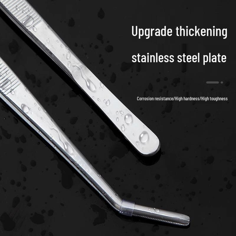 Thickened Round Tip Stainless Steel Tweezers with Toothed Dressing Forceps In Various Sizes
