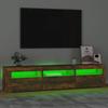 VidaXL Meuble TV avec Lumières LED Centre de Divertissement Rangement Meuble Média Meuble de Salon Salle de Séjour Maison 3152759