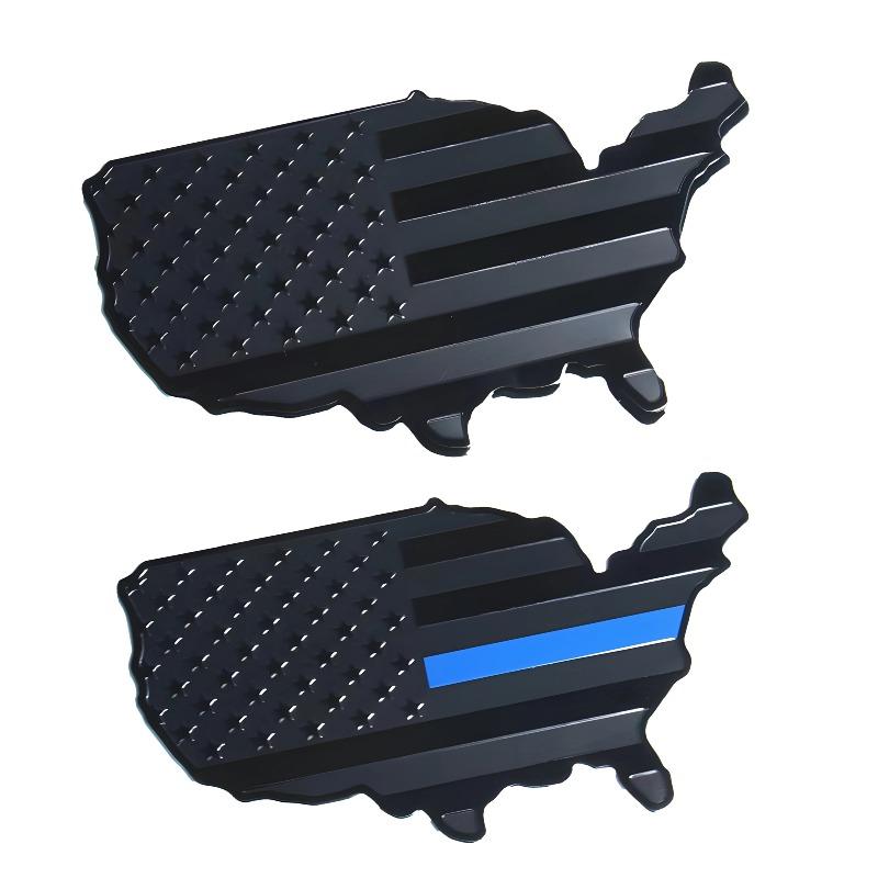 3D Aluminum USA Flag Emblem Badge Logo Car Sticker American Map Waterproof Decal for Car Body Window Motorcycle Home Decoration